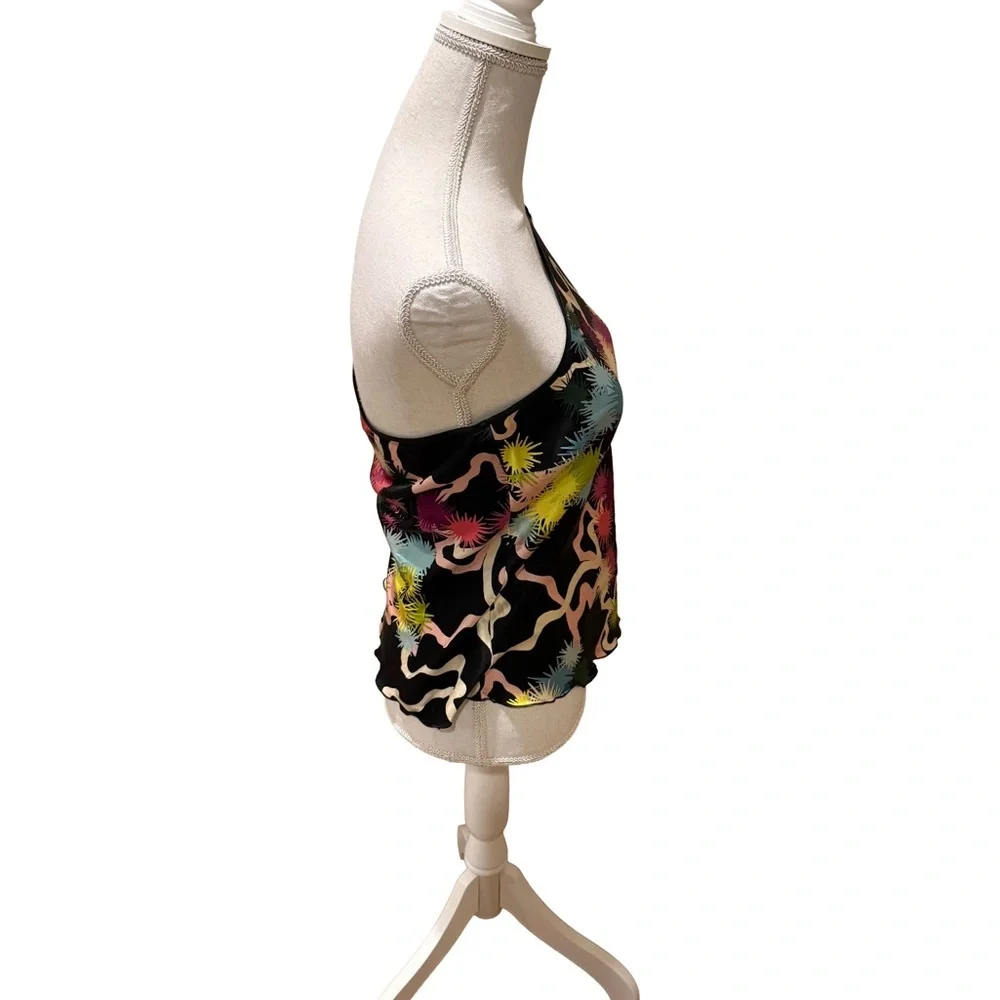 Trina Turk One Shoulder Silk Starburst Print Top M ✨ - Picture 5 of 12